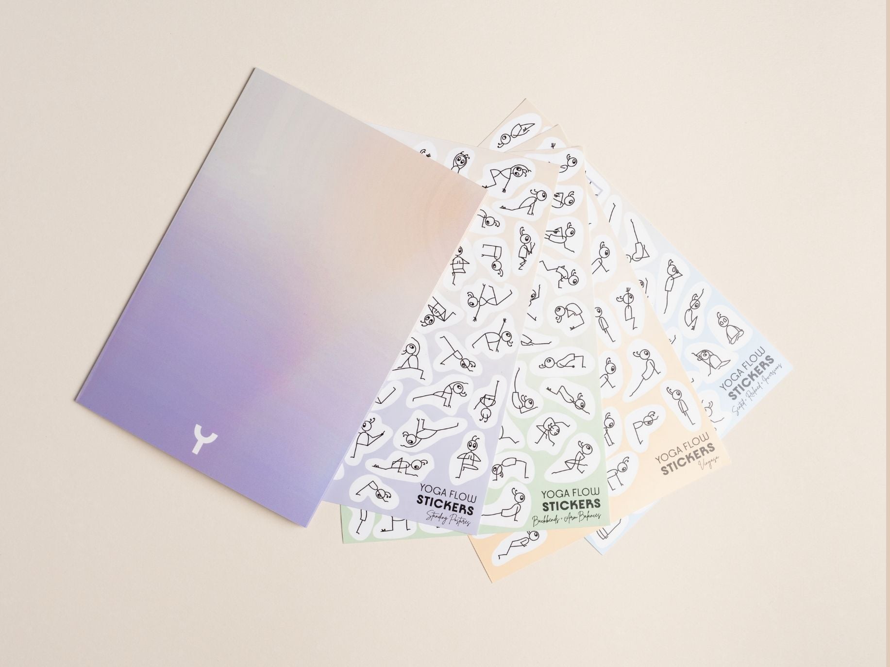 StickPlayFlow Reusable Yoga Stick Figure Stickers