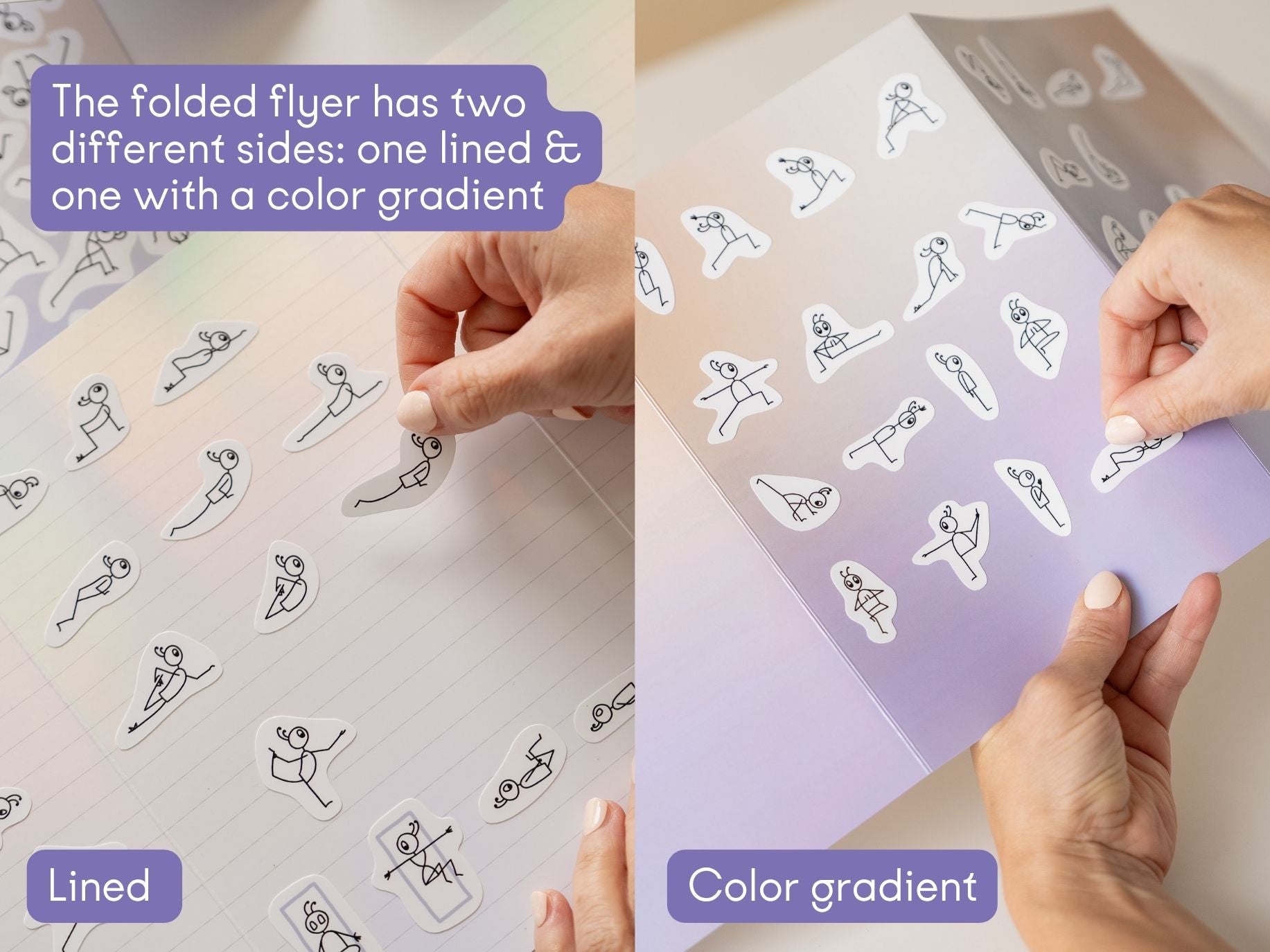 StickPlayFlow Reusable Yoga Stick Figure Stickers